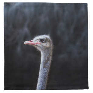 ostrich portrait     cloth napkin
