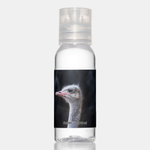 ostrich portrait     hand sanitizer