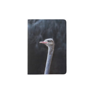 ostrich portrait  passport holder