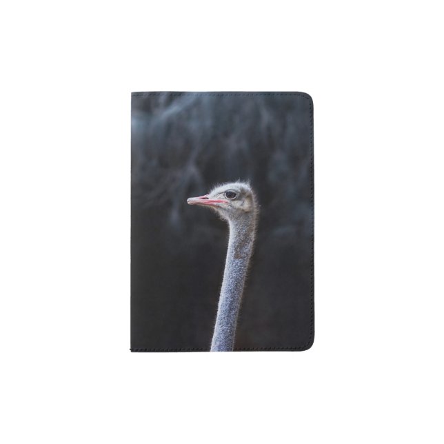 ostrich portrait  passport holder (Front)
