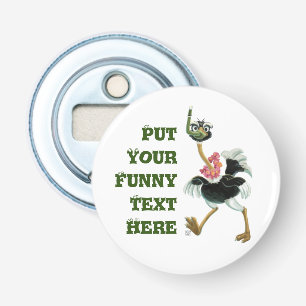 Ostrich Race in the Swamp Bottle Opener