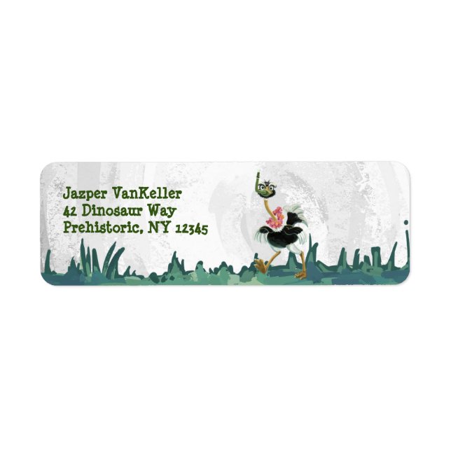 Ostrich Race in the Swamp Label (Front)
