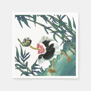 Ostrich Race in the Swamp Napkins