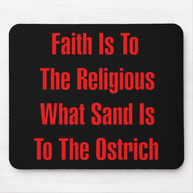 Ostrich Religion Mouse Pad (Front)