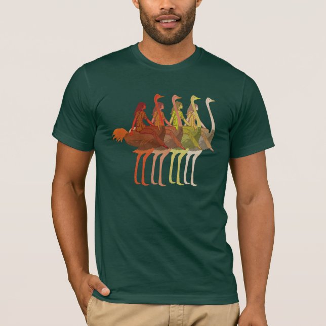 Ostrich Riding T-Shirt (Front)
