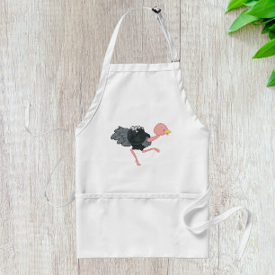 Ostrich Running Adult Apron