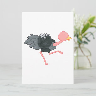 Ostrich Running Invitation