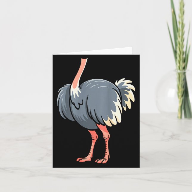 Ostrich Shirt Adult Men Women Kids Body Ostrich Co Card (Front)