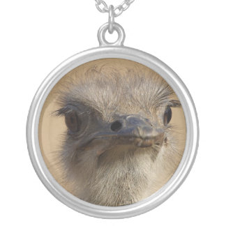 ostrich silver plated necklace