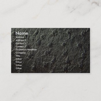 Ostrich Skin Leather Business Card by inspirelove at Zazzle