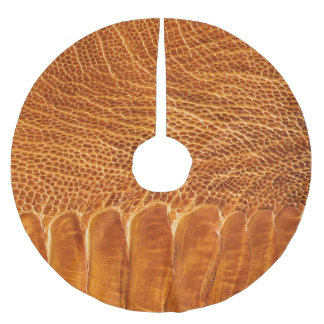 Ostrich Skin Texture: Luxurious Wallpaper. Brushed Polyester Tree Skirt
