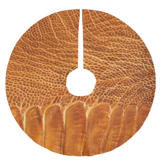 Ostrich Skin Texture: Luxurious Wallpaper. Brushed Polyester Tree Skirt (Front)