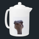 ostrich teapot<br><div class="desc">ostrich portrait</div>