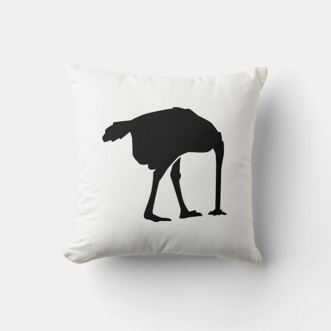 Ostrich Throw Pillow (Front)