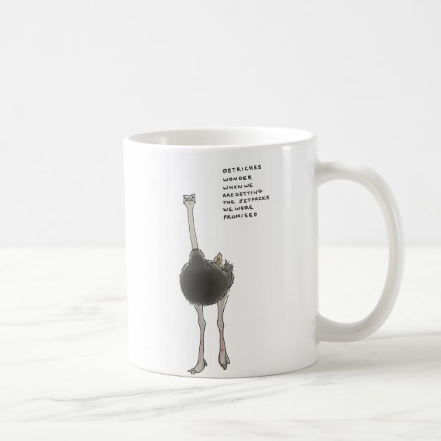 ostrich trivia coffee mug (Right)