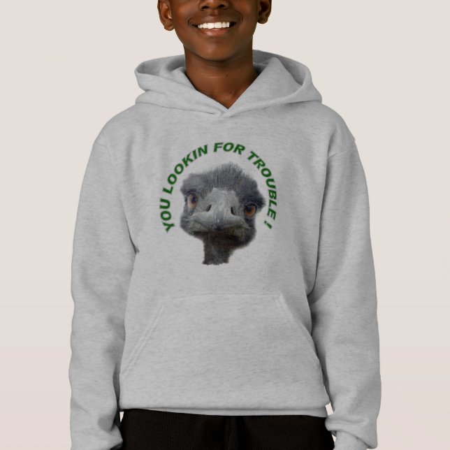 Ostrich trouble hoodie (Front)