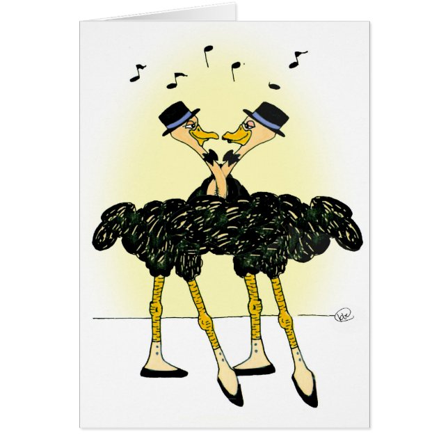 Ostrich Wedding Cards (Front)