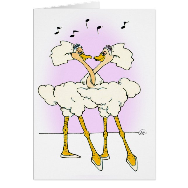Ostrich Wedding Cards (Front)