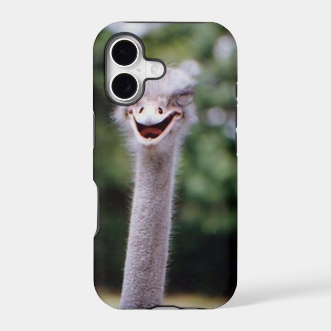 Ostrich Winking - Funny Iphone Case (Back)