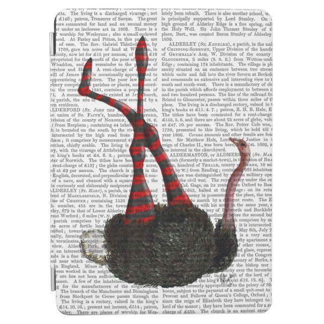 Ostrich with Striped Leggings iPad Air Cover (Front)