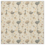 Ostrich Wonders: Whimsy Ostrich Fabric