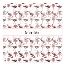 Ostriches and kangaroos, customizable