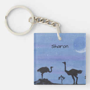 Ostriches Keychain
