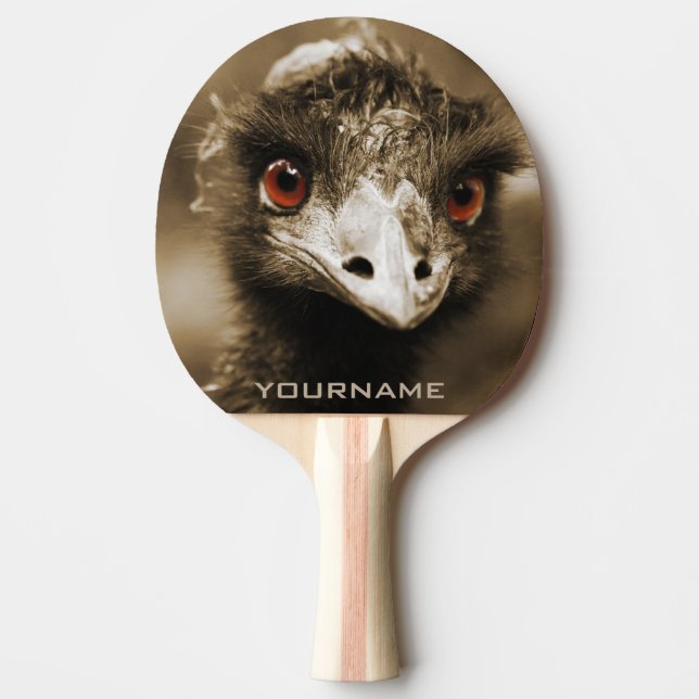 Ostriches Look custom ping pong paddle (Front)