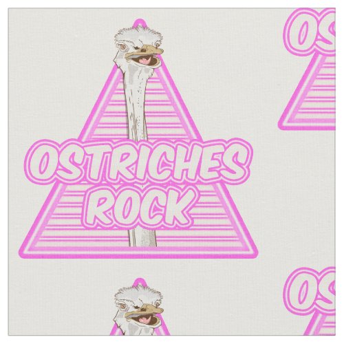 Ostriches Rock Fabric