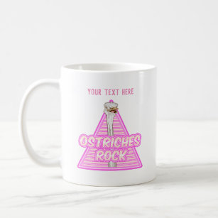 Ostriches Rock Funny 80's ostrich Coffee Mug