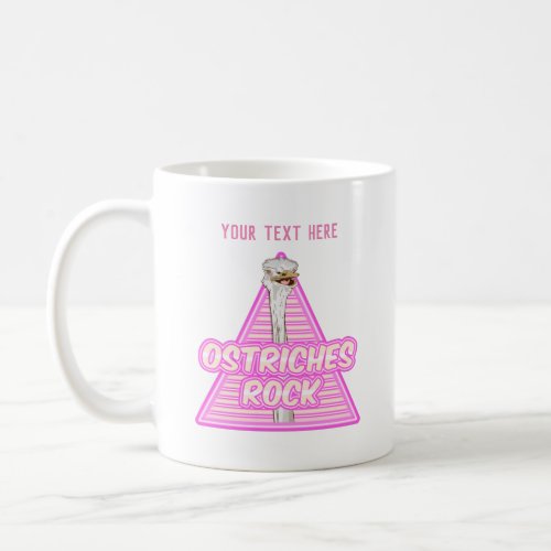 Ostriches Rock Funny 80s ostrich Coffee Mug