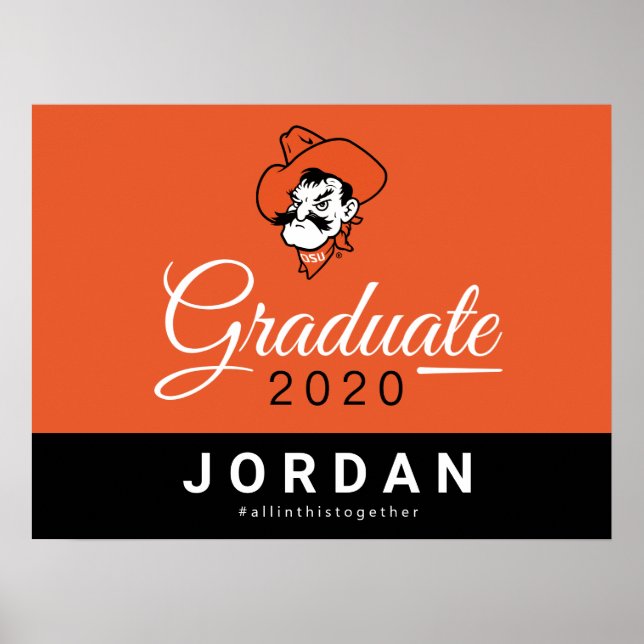 OSU Cowboys 2020 Graduate Poster (Front)