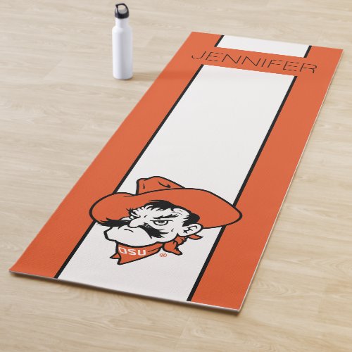 OSU Pistol Pete Head  Add Your Name Yoga Mat