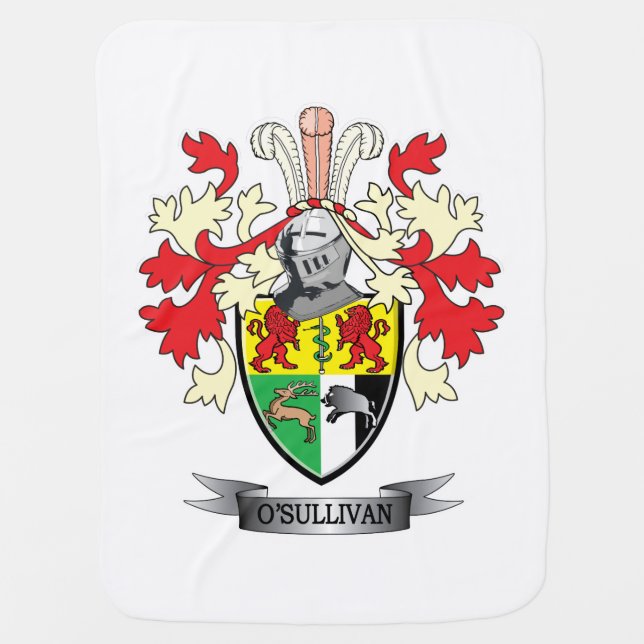 O'Sullivan Coat of Arms Baby Blanket (Front)