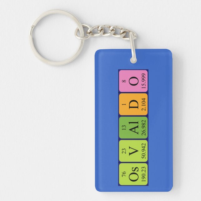 Osvaldo periodic table name keyring (Front)