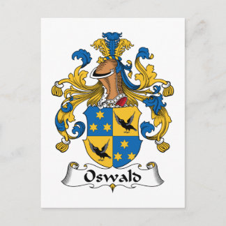 Oswald Family Crest Postcard