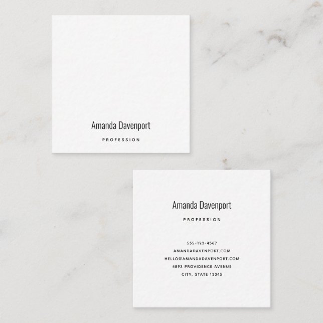 Oswald Light + Dongle Business Template Square Business Card (Front/Back)