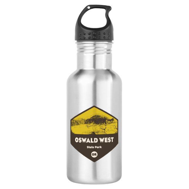 Oswald West State Park Oregon Stainless Steel Water Bottle (Front)