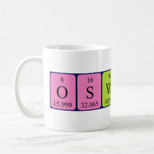 Oswaldo periodic table name mug