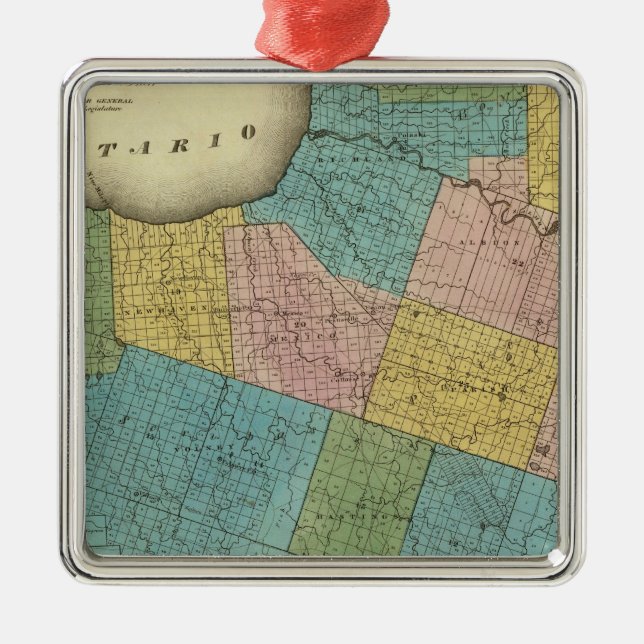 Oswego County Metal Ornament (Front)