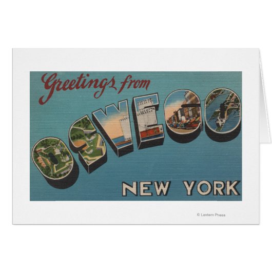 Oswego, New York - Large Letter Scenes Cards (Front Horizontal)