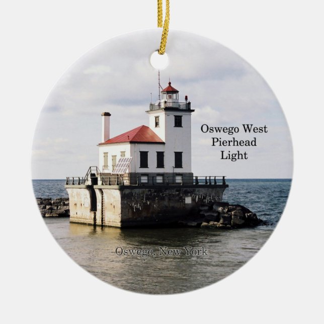 Oswego West Pierhead Light ornament (Front)