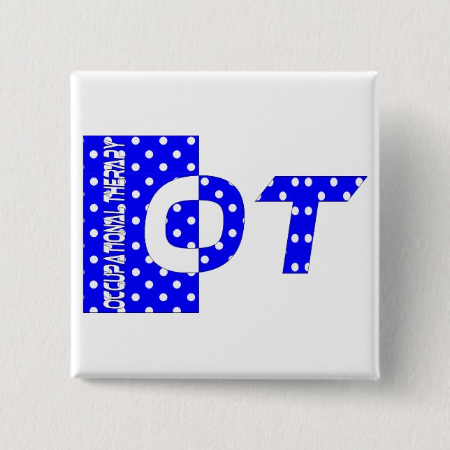 OT blue and white Button (Front)