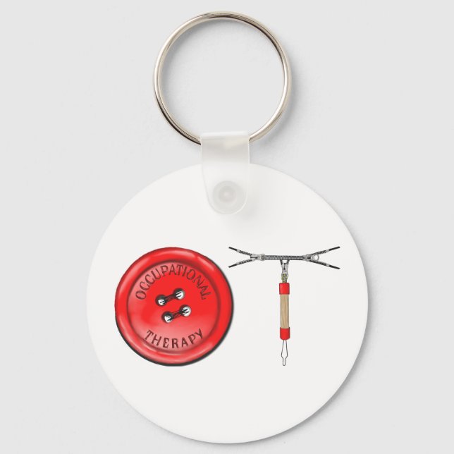 OT Button and Zipper Keychain (Front)