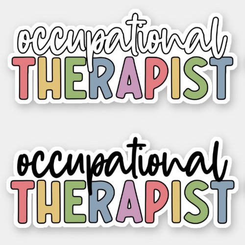 OT Occupational Therapist colorful Sticker