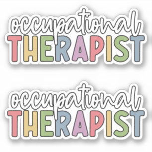 OT Occupational Therapist colorful Sticker