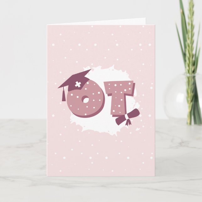 OT Occupational Therapist Graduation Card (Front)