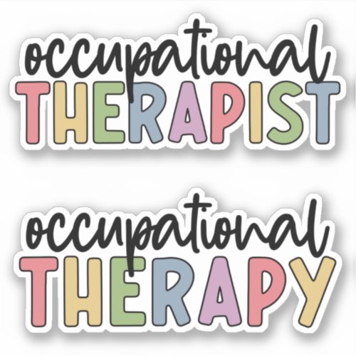 OT Occupational Therapy and Occupational Therapist Sticker