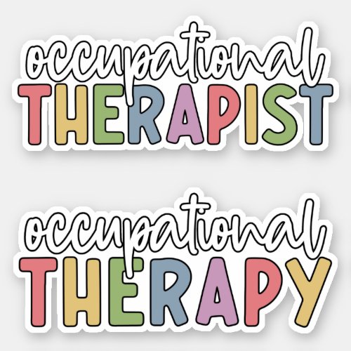 OT Occupational Therapy and Occupational Therapist Sticker