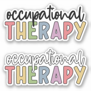 OT Occupational Therapy Colorful Sticker